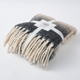 Allure Bath Fashions Ombre Faux Mohair Throw - Soft Fringed Blanket 130 X 170Cm - Grey - thumbnail 3