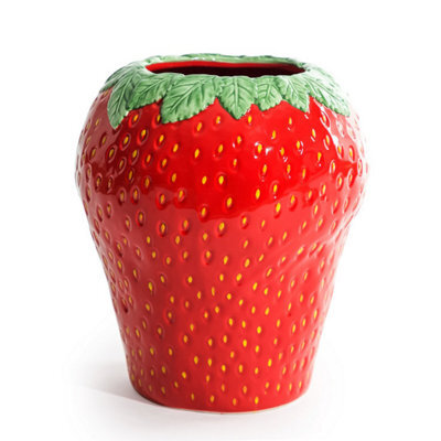 Gifts Direct 2 U Ceramic Large Red Strawberry Vase - image 1