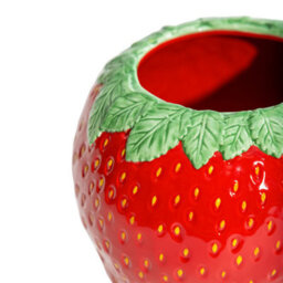 Gifts Direct 2 U Ceramic Large Red Strawberry Vase - thumbnail 2