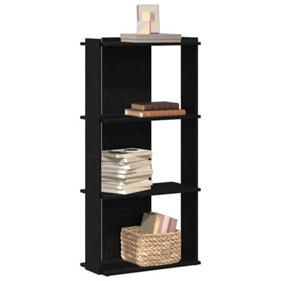 Berkfield Bookcase 3-Tier Black 60X30X120 Cm Engineered Wood - image 1