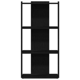 Berkfield Bookcase 3-Tier Black 60X30X120 Cm Engineered Wood - thumbnail 4