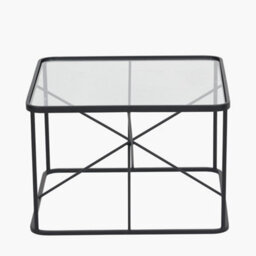 Pacific Lifestyle Roxy Glass And Black Metal Coffee Table - thumbnail 3