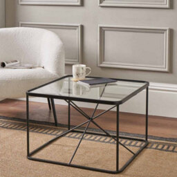 Pacific Lifestyle Roxy Glass And Black Metal Coffee Table - thumbnail 1