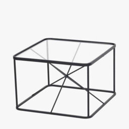 Pacific Lifestyle Roxy Glass And Black Metal Coffee Table - thumbnail 4