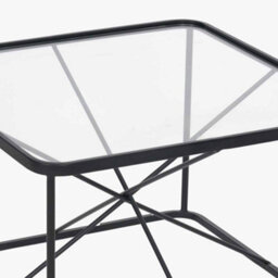 Pacific Lifestyle Roxy Glass And Black Metal Coffee Table - thumbnail 5