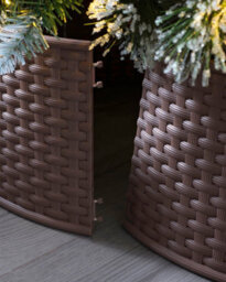 Werchristmas 65 Cm Brown Rattan Effect Christmas Tree Collar - thumbnail 4