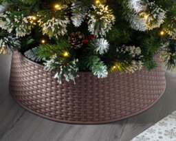 Werchristmas 65 Cm Brown Rattan Effect Christmas Tree Collar - thumbnail 3