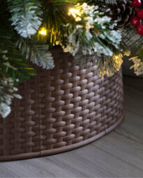 Werchristmas 65 Cm Brown Rattan Effect Christmas Tree Collar - thumbnail 2