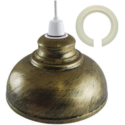 29Cm Brushed Brass Ceiling Lamp Shade Metal Pendant Light Shade For Kitchen & Living Room - image 1