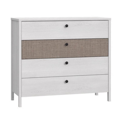 FWSTYLE Moondust Snowy Oak 4 Drawer Chest Of Drawers - image 1