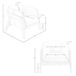 Angel Cerda Petrol Blue Leather Armchair With Armrests - thumbnail 9