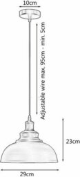 Ledsone Industrial Vintage Retro Style Ceiling Hanging Pendant Light Chandelier - thumbnail 2