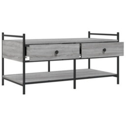 Berkfield Stylish Coffee Table Grey Sonoma 99X50X50 Cm Engineered Wood - thumbnail 5