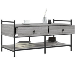 Berkfield Stylish Coffee Table Grey Sonoma 99X50X50 Cm Engineered Wood - thumbnail 4