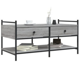 Berkfield Stylish Coffee Table Grey Sonoma 99X50X50 Cm Engineered Wood - thumbnail 3