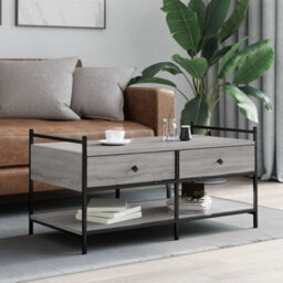 Berkfield Stylish Coffee Table Grey Sonoma 99X50X50 Cm Engineered Wood - thumbnail 2