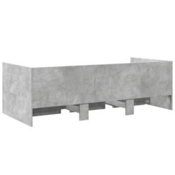 Berkfield Daybed With Drawers Without Mattress Concrete Grey 90X190 Cm Single - thumbnail 6