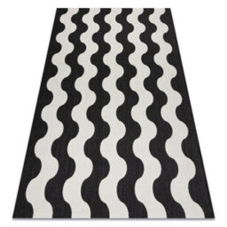 RugsX Carpet Sisal Flat 49377690 Waves Cream Black 140X200 Cm - thumbnail 4