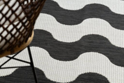 RugsX Carpet Sisal Flat 49377690 Waves Cream Black 140X200 Cm - thumbnail 5