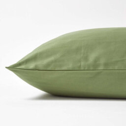 Homescapes Moss Green Organic Cotton Housewife Pillowcase 400 Tc, Standard - thumbnail 2