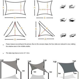 Grey 4X4X5.7M Triangular Shade Sail Waterproof - thumbnail 4
