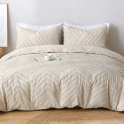 Lazzaro Tufted Single Duvet Cover Set Double Brushed Microfibre Single Quilt Cover Set With Zipper Closure - thumbnail 4