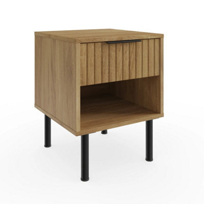 Oak Lamp Table Coffee Storage Cabinet Sideboard End Table Living Room - image 1