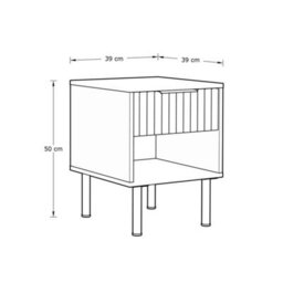 Oak Lamp Table Coffee Storage Cabinet Sideboard End Table Living Room - thumbnail 2