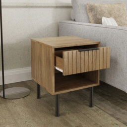 Oak Lamp Table Coffee Storage Cabinet Sideboard End Table Living Room - thumbnail 4