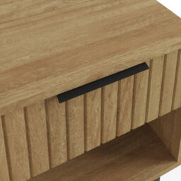 Oak Lamp Table Coffee Storage Cabinet Sideboard End Table Living Room - thumbnail 5