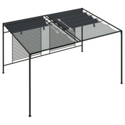 Walplus Gazebo With Retractable Roof 4X3X2.3 M Anthracite 180 G/ma - thumbnail 6