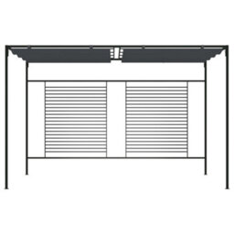 Walplus Gazebo With Retractable Roof 4X3X2.3 M Anthracite 180 G/ma - thumbnail 2