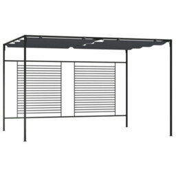 Walplus Gazebo With Retractable Roof 4X3X2.3 M Anthracite 180 G/ma - thumbnail 1
