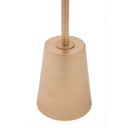 Orsina Avola White Marble Effect Top Gold Base Side Table - thumbnail 4