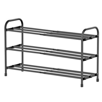 3 Tier Metal Shoe Rack Stand 2 3 4 Tier Adjustable Expandable Organiser Shelves Storage - image 1