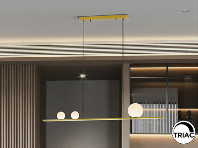 Luminosa Lighting Luminosa Mila Bar Pendant Ceiling Light Gold Led 3000K - Uk Stock - image 1