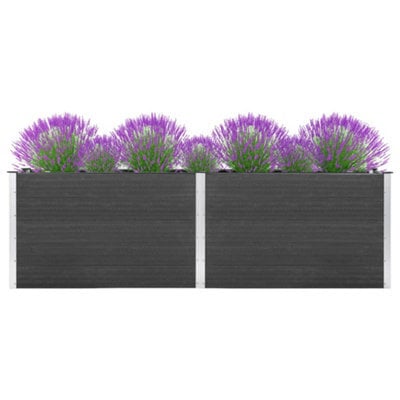 Berkfield Garden Raised Bed 200X100X91 Cm Wpc Grey - image 1