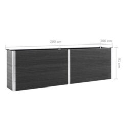 Berkfield Garden Raised Bed 200X100X91 Cm Wpc Grey - thumbnail 6