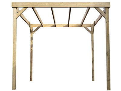 Arbor Garden Solutions Box Pergola, Wooden Diy Kit , 3M X 4.8M (Natural Finish) - image 1