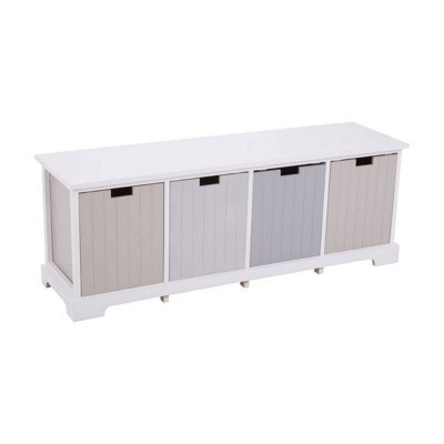 Orsina Compact Design 4 Drawer Bench, Modern Design Chest Of Drawers For Livingroom, Minimalist Storage Chest - image 1