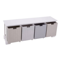 Orsina Compact Design 4 Drawer Bench, Modern Design Chest Of Drawers For Livingroom, Minimalist Storage Chest - thumbnail 4