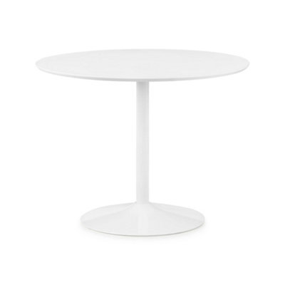 Oakham Premium Belgravia 100Cm Round White Pedestal Dining Table - image 1