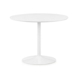 Oakham Premium Belgravia 100Cm Round White Pedestal Dining Table - thumbnail 1