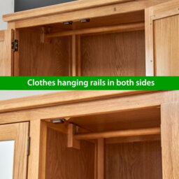 The Furniture Market Cheshire Oak Triple 3 Door Mirrored Wardrobe With 3 Drawers - thumbnail 8