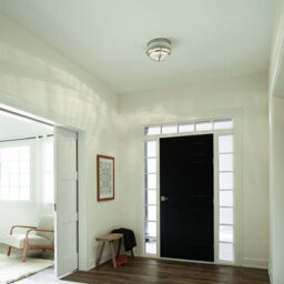 Luminosa Lighting Luminosa Kichler Tollis Bowl Semi Flush Ceiling Light Brushed Nickel & White - thumbnail 5
