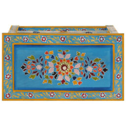 Berkfield Sideboard Turquoise 55X30X76 Cm Solid Wood Mango - thumbnail 6