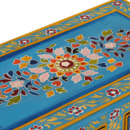 Berkfield Sideboard Turquoise 55X30X76 Cm Solid Wood Mango - thumbnail 9