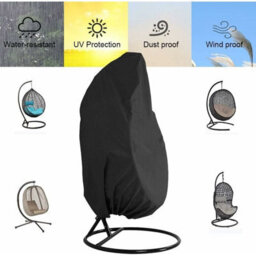 Black Hanging Chair Cover 190 X 115 Cm, Waterproof Wicker Garden Cover, And - thumbnail 2