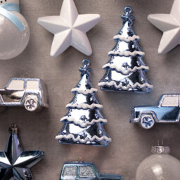 12Piece Blue Winter Wonderland Christmas Ornament Set - thumbnail 1