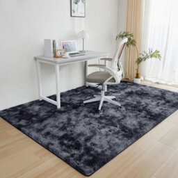 Ameha Soft Shaggy Fluffy Non Slip Rug Large Livingroom Bedroom Carpets Tye Dye Grey Area Rug-160X230 Cm - thumbnail 4